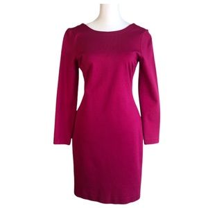 Banana Republic Fuchsia Long Sleeve Sheath Dress